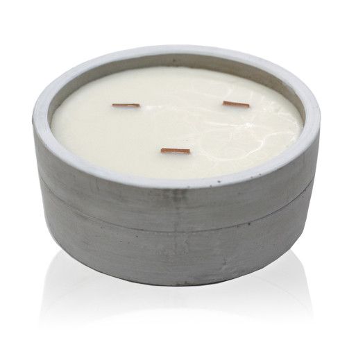 Ambre Nocturne – bougie béton mèche bois