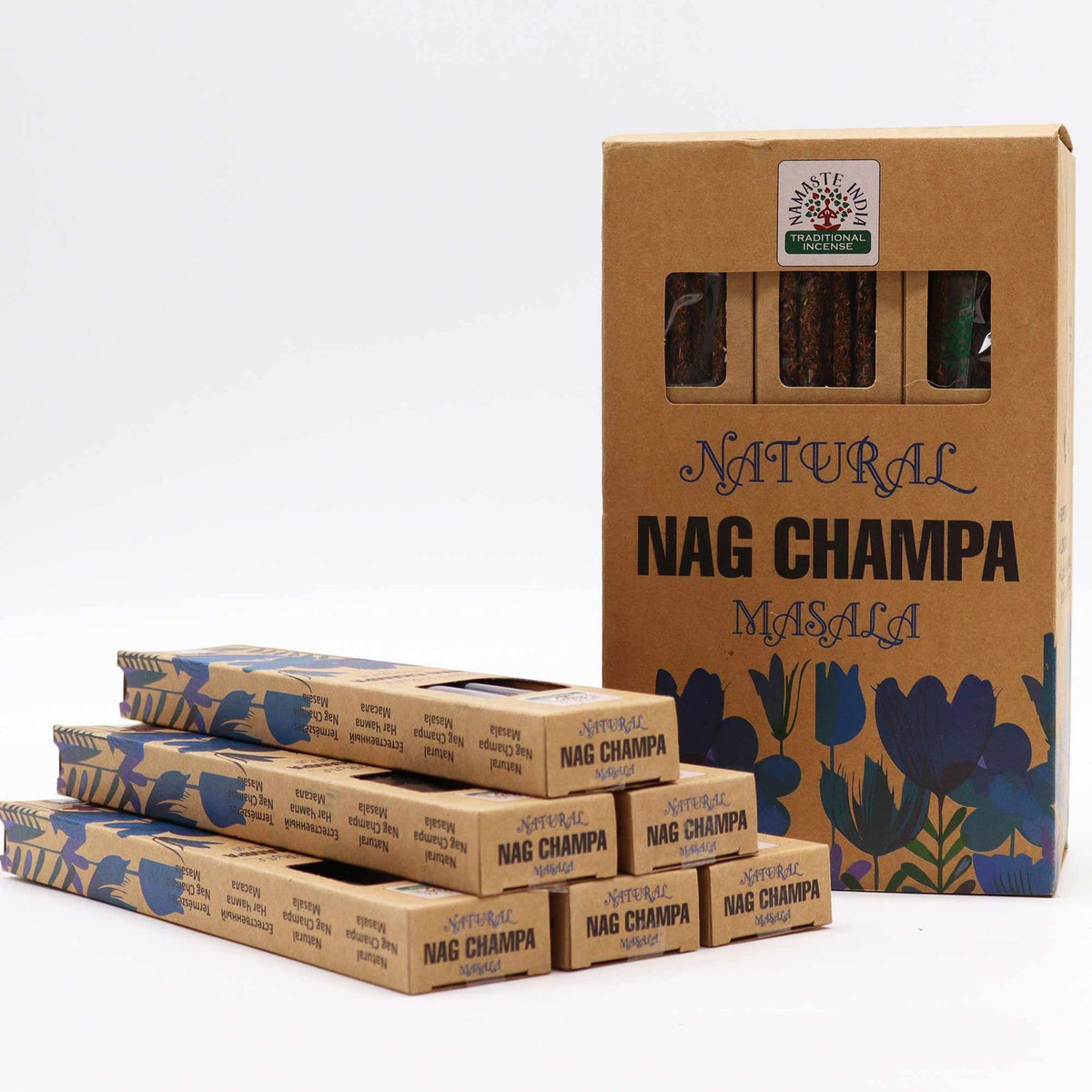 Trio Nag Champa – 3 boîtes d'encens botanique
