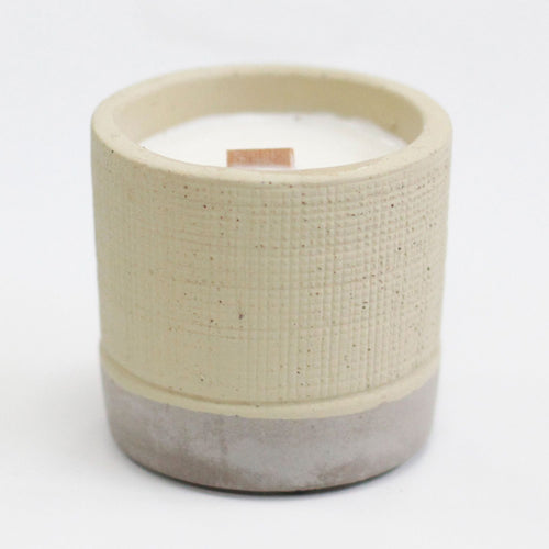 Café Velours – Bougie béton mèche bois