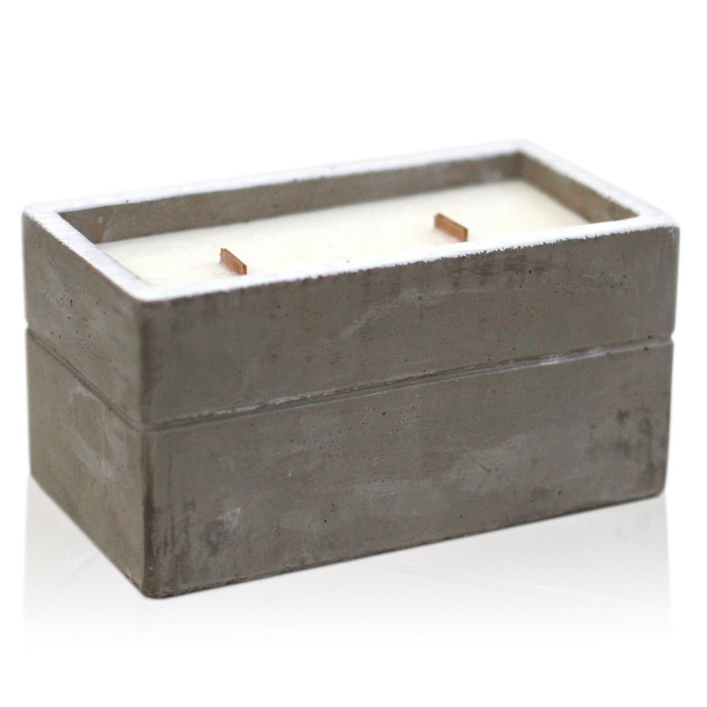 Santal Épicé – bougie béton mèche bois