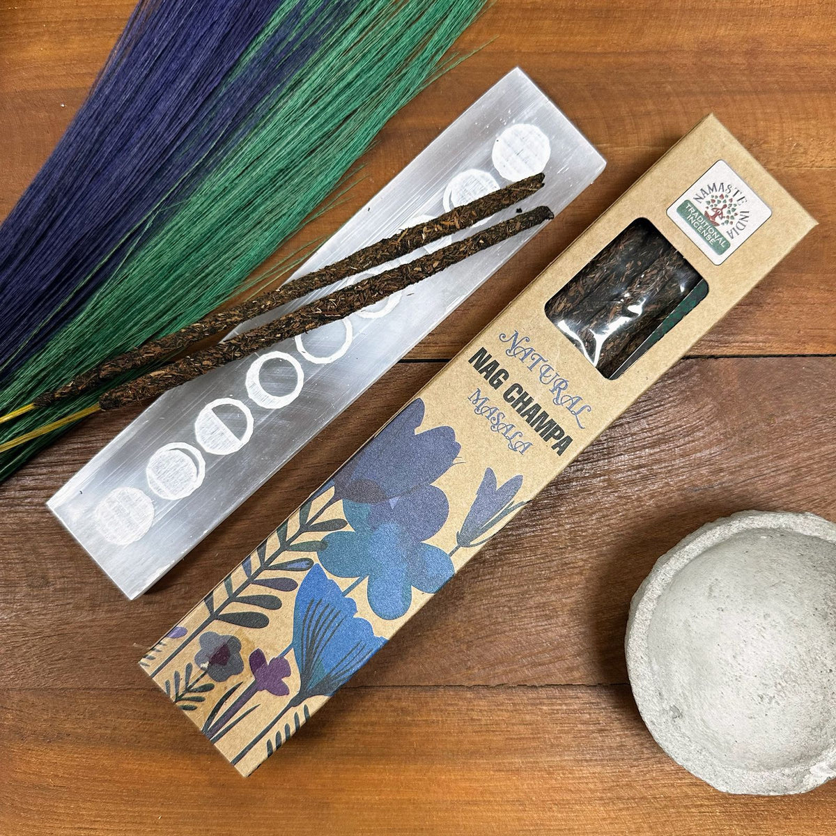 Trio Nag Champa – 3 boîtes d'encens botanique